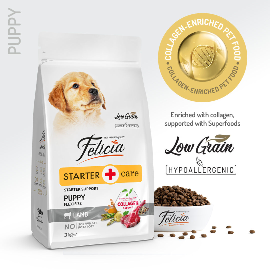 Felicia Hrană hipoalergenică pentru căței cu miel și colagen 3 kg