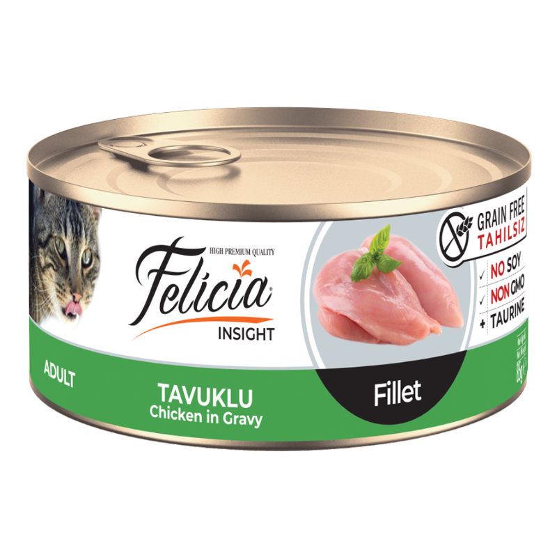 Felicia Conserve fără cereale cu file de pui pentru pisici adulte 85 g