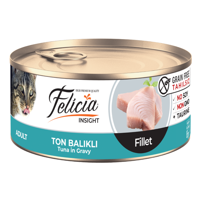 Felicia Conserve fără cereale cu file de ton pentru pisici adulte 85 g
